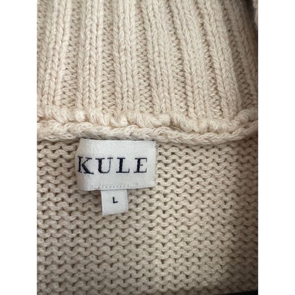 KULE Womens Zip-Up Wool Blend Cardigan Sweater in Cream Size Large - Picture 7 of 8